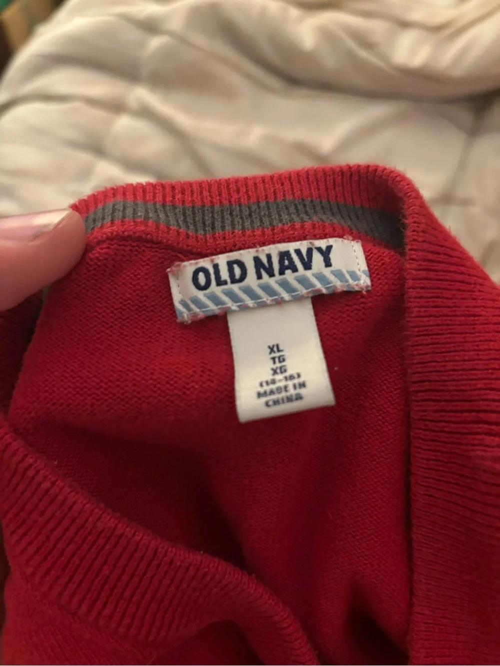 Classic Red old navy V-Neck Sweater XL